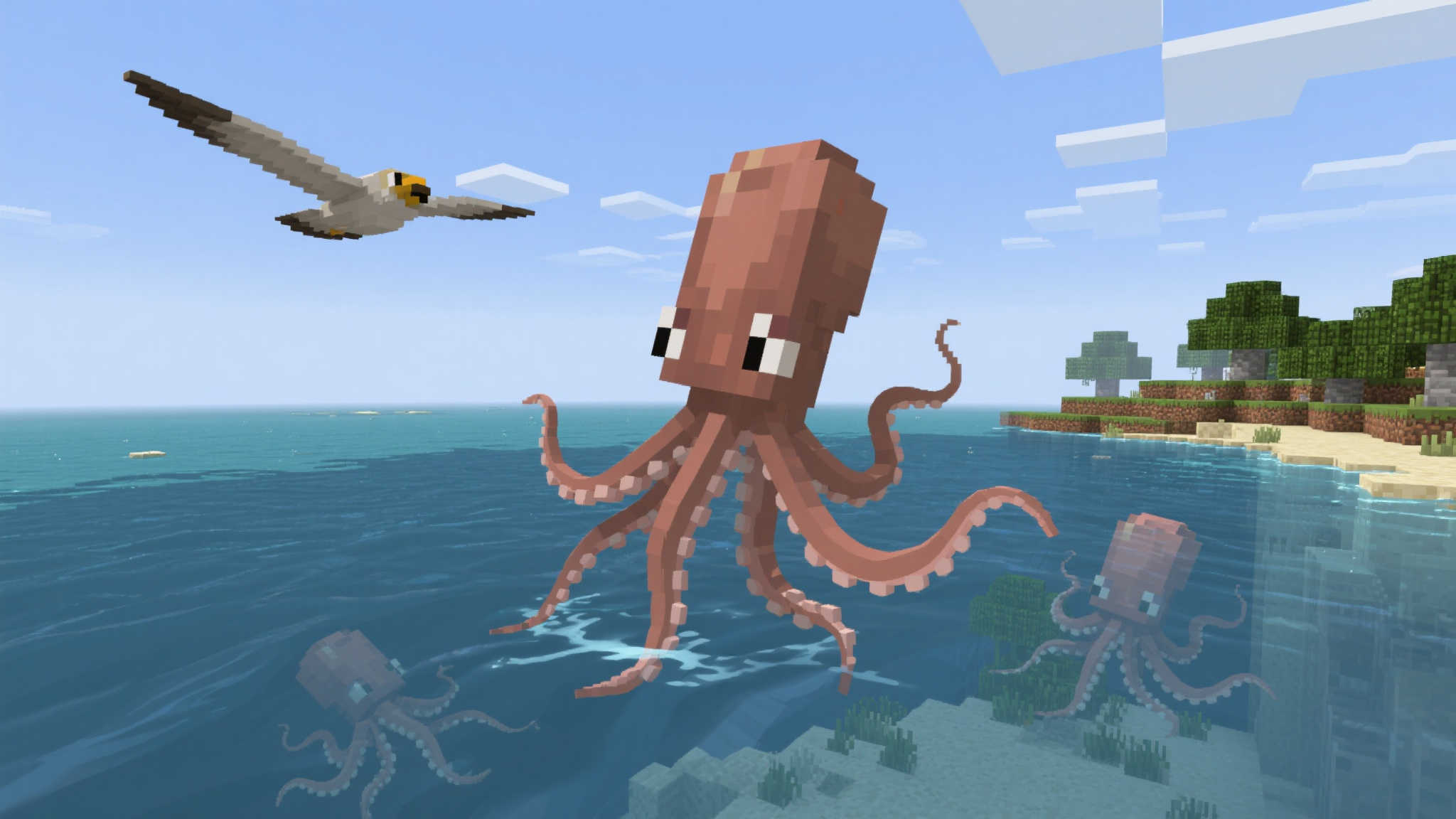 《我的世界》惊奇BUG揭秘:「飞天鱿鱼」背后的成因大公开! 飞天鱿鱼:从水底到天空的奇幻之旅
对于