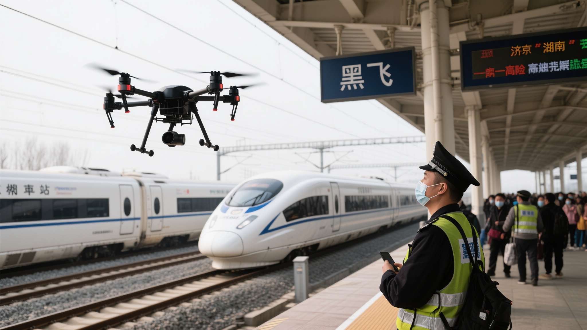 京沪高铁作为我国最繁忙的高速铁路之一，曾多次发生无人机闯入空域事件。铁路部门不得